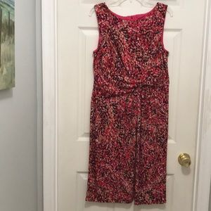 Chic Jessica Howard Midi Dress in Fall colors! Size 12. Stretch. Bust 39”